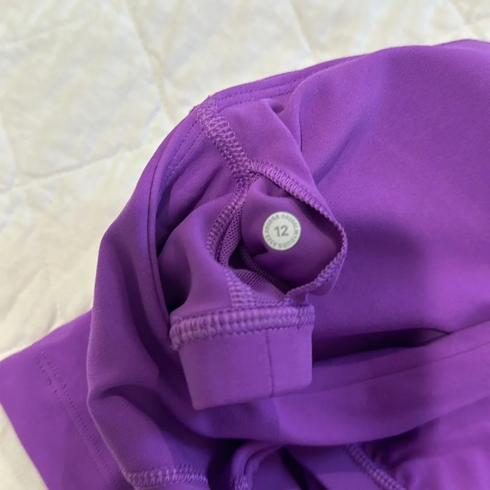 lululemon athletica Women's Purple V-Neck Crop Tank